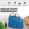 imageBAGAIL 3 Set Ultralight Compression Packing Cubes Expandable Travel Packing Organizers Blue2MS