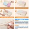 imageBAGAIL 4 Set6 Set8 Set Compression Packing Cubes Travel Accessories Expandable Packing Organizers Square Mesh 06Black06Beige