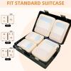 imageBAGAIL 4 Set6 Set8 Set Compression Packing Cubes Travel Accessories Expandable Packing Organizers Square Mesh 06Black06Beige