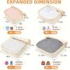 imageBAGAIL 4 Set6 Set8 Set Compression Packing Cubes Travel Accessories Expandable Packing Organizers Square Mesh 06Black06Beige