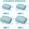 imageBAGAIL 4 Set6 Set8 Set Compression Packing Cubes Travel Accessories Expandable Packing Organizers Square Mesh 06Black06Dusty Blue