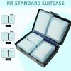 imageBAGAIL 4 Set6 Set8 Set Compression Packing Cubes Travel Accessories Expandable Packing Organizers Square Mesh 06Black06Dusty Blue