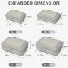 imageBAGAIL 4 Set6 Set8 Set Compression Packing Cubes Travel Accessories Expandable Packing Organizers Square Mesh 06Black06Grey