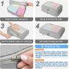imageBAGAIL 4 Set6 Set8 Set Compression Packing Cubes Travel Accessories Expandable Packing Organizers Square Mesh 06Black06Grey