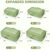 imageBAGAIL 4 Set6 Set8 Set Compression Packing Cubes Travel Accessories Expandable Packing Organizers Square Mesh 06Black06Matcha Green