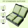 imageBAGAIL 4 Set6 Set8 Set Compression Packing Cubes Travel Accessories Expandable Packing Organizers Square Mesh 06Black06Matcha Green