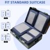 imageBAGAIL 4 Set6 Set8 Set Compression Packing Cubes Travel Accessories Expandable Packing Organizers Square Mesh 06Black06Navy