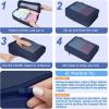 imageBAGAIL 4 Set6 Set8 Set Compression Packing Cubes Travel Accessories Expandable Packing Organizers Square Mesh 06Black06Navy