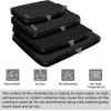 imageBAGAIL 4 Set6 Set8 Set Compression Packing Cubes Travel Accessories Expandable Packing Organizers Square Mesh 06Black4Black