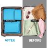 imageBAGAIL 4 Set6 Set8 Set Compression Packing Cubes Travel Accessories Expandable Packing Organizers Square Mesh 06Black4Blue