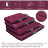 imageBAGAIL 4 Set6 Set8 Set Compression Packing Cubes Travel Accessories Expandable Packing Organizers Square Mesh 06Black4Burgundy