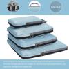 imageBAGAIL 4 Set6 Set8 Set Compression Packing Cubes Travel Accessories Expandable Packing Organizers Square Mesh 06Black4Dusty Blue