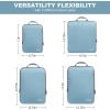 imageBAGAIL 4 Set6 Set8 Set Compression Packing Cubes Travel Accessories Expandable Packing Organizers Square Mesh 06Black4Dusty Blue