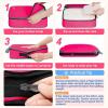 imageBAGAIL 4 Set6 Set8 Set Compression Packing Cubes Travel Accessories Expandable Packing Organizers Square Mesh 06Black4Fuchsia