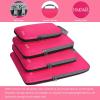 imageBAGAIL 4 Set6 Set8 Set Compression Packing Cubes Travel Accessories Expandable Packing Organizers Square Mesh 06Black4Fuchsia