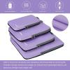 imageBAGAIL 4 Set6 Set8 Set Compression Packing Cubes Travel Accessories Expandable Packing Organizers Square Mesh 06Black4Lavender