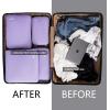 imageBAGAIL 4 Set6 Set8 Set Compression Packing Cubes Travel Accessories Expandable Packing Organizers Square Mesh 06Black4Lavender