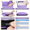 imageBAGAIL 4 Set6 Set8 Set Compression Packing Cubes Travel Accessories Expandable Packing Organizers Square Mesh 06Black4Lavender