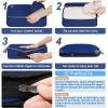 imageBAGAIL 4 Set6 Set8 Set Compression Packing Cubes Travel Accessories Expandable Packing Organizers Square Mesh 06Black4Navy
