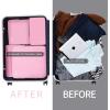 imageBAGAIL 4 Set6 Set8 Set Compression Packing Cubes Travel Accessories Expandable Packing Organizers Square Mesh 06Black4Pink