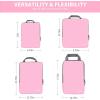 imageBAGAIL 4 Set6 Set8 Set Compression Packing Cubes Travel Accessories Expandable Packing Organizers Square Mesh 06Black4Pink