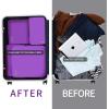 imageBAGAIL 4 Set6 Set8 Set Compression Packing Cubes Travel Accessories Expandable Packing Organizers Square Mesh 06Black4Purple