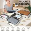 imageBAGAIL 4 Set6 Set8 Set Compression Packing Cubes Travel Accessories Expandable Packing Organizers Square Mesh 06Black6Beige