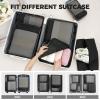 imageBAGAIL 4 Set6 Set8 Set Compression Packing Cubes Travel Accessories Expandable Packing Organizers Square Mesh 06Black6Black