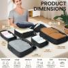 imageBAGAIL 4 Set6 Set8 Set Compression Packing Cubes Travel Accessories Expandable Packing Organizers Square Mesh 06Black6Black