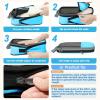 imageBAGAIL 4 Set6 Set8 Set Compression Packing Cubes Travel Accessories Expandable Packing Organizers Square Mesh 06Black6Blue
