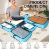 imageBAGAIL 4 Set6 Set8 Set Compression Packing Cubes Travel Accessories Expandable Packing Organizers Square Mesh 06Black6Blue