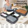 imageBAGAIL 4 Set6 Set8 Set Compression Packing Cubes Travel Accessories Expandable Packing Organizers Square Mesh 06Black6Dark Grey