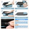 imageBAGAIL 4 Set6 Set8 Set Compression Packing Cubes Travel Accessories Expandable Packing Organizers Square Mesh 06Black6Dusty Blue