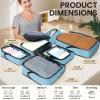imageBAGAIL 4 Set6 Set8 Set Compression Packing Cubes Travel Accessories Expandable Packing Organizers Square Mesh 06Black6Dusty Blue