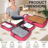 imageBAGAIL 4 Set6 Set8 Set Compression Packing Cubes Travel Accessories Expandable Packing Organizers Square Mesh 06Black6Fuchsia