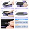 imageBAGAIL 4 Set6 Set8 Set Compression Packing Cubes Travel Accessories Expandable Packing Organizers Square Mesh 06Black6Lavender