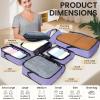 imageBAGAIL 4 Set6 Set8 Set Compression Packing Cubes Travel Accessories Expandable Packing Organizers Square Mesh 06Black6Lavender