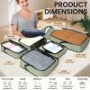 imageBAGAIL 4 Set6 Set8 Set Compression Packing Cubes Travel Accessories Expandable Packing Organizers Square Mesh 06Black6Matcha Green