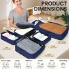 imageBAGAIL 4 Set6 Set8 Set Compression Packing Cubes Travel Accessories Expandable Packing Organizers Square Mesh 06Black6Navy