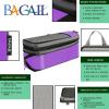imageBAGAIL 4 Set6 Set8 Set Compression Packing Cubes Travel Accessories Expandable Packing Organizers Square Mesh 06Black6Purple