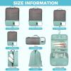 imageBAGAIL 4 Set6 Set8 Set Compression Packing Cubes Travel Accessories Expandable Packing Organizers Square Mesh 06Black8Dusty Blue