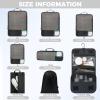 imageBAGAIL 4 Set6 Set8 Set Compression Packing Cubes Travel Accessories Expandable Packing Organizers Square Mesh 06Black8Jet Black