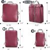 imageBAGAIL 5 Set Ultralight Compression Packing Cubes Travel Accessories Expandable Packing OrganizersBurgundyBurgundy