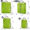 imageBAGAIL 5 Set Ultralight Compression Packing Cubes Travel Accessories Expandable Packing OrganizersBurgundyGreen