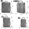 imageBAGAIL 5 Set Ultralight Compression Packing Cubes Travel Accessories Expandable Packing OrganizersBurgundyGrey