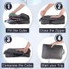 imageBAGAIL 5 Set Ultralight Compression Packing Cubes Travel Accessories Expandable Packing OrganizersBurgundyGrey