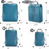 imageBAGAIL 5 Set Ultralight Compression Packing Cubes Travel Accessories Expandable Packing OrganizersBurgundyTeal