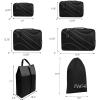 imageBAGAIL 6 Set Packing CubesTravel Luggage Packing OrganizersAllBLACK