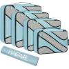 imageBAGAIL 6 Set Packing CubesTravel Luggage Packing OrganizersDusty Blue