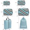 imageBAGAIL 6 Set Packing CubesTravel Luggage Packing OrganizersDusty Blue
